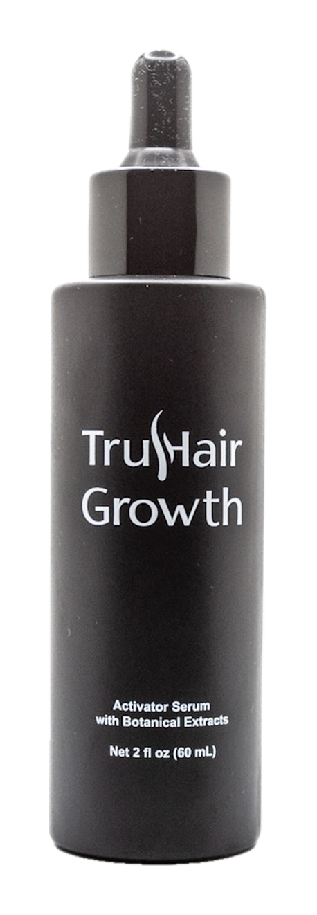 Applying Tru Hair Growth Activator Serum