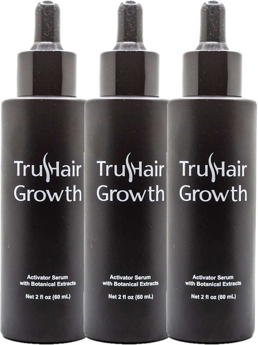 Tru Hair Growth Activator Serum Trio, three bottles